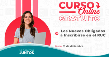 Curso online gratis "Los nuevos obligados a inscribirse en el RUC" de la Municipalidad de Magdalena del Mar