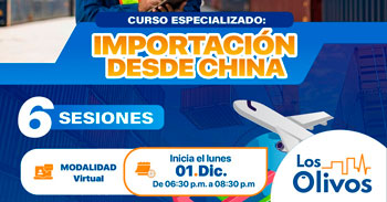  Curso online "Importación desde China" de la Municipalidad de Los Olivos