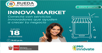  Evento presencial gratis "Innova Market: Conecta con servicios innovadores que ayuden a crecer tu negocio" 