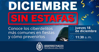  Evento online "Conoce los ciberdelitos más comunes en fiestas y cómo prevenirlos"