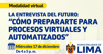  Evento online "La entrevista del futuro: Cómo prepararte para procesos virtuales y automatizados" 