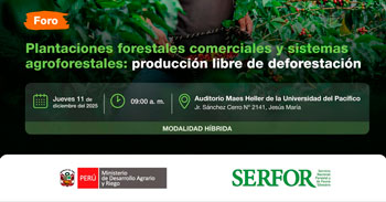  Foro semipresencial Plantaciones forestales comerciales y sistemas agroforestales: producción libre de deforestación