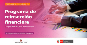  Programa online de Reinserción Financiera del Ministerio de la Producción