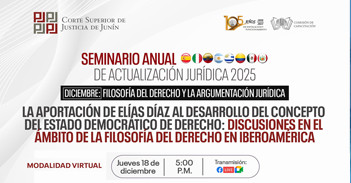  Seminario online La aportación de Elías Díaz al desarrollo del concepto del Estado democrático de derecho