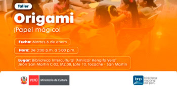  Taller presencial gratis "Origami" de la BNP