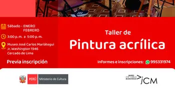  Taller presencial "Pintura acrílica" del Museo José Carlos Mariátegui