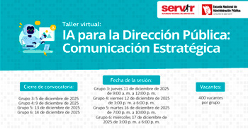  Taller online "IA para la Dirección Pública: Comunicación Estratégica" del SERVIR