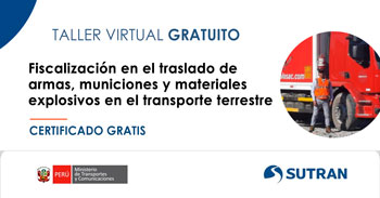 Taller online "Fiscalización en el traslado de armas, municiones y materiales explosivos en el transporte "