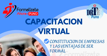  Capacitación online "Constitución de empresas y las ventajas de ser formal" de la DRTPE Puno