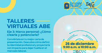 Taller online "Marca personal: ¿Cómo crearla y potenciarla?" de la Universidad Nacional de Cajamarca
