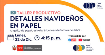  Taller online productivo "Detalles navideños en papel"  del ONP