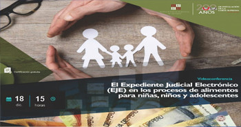  Videoconferencia online El expediente judicial electrónico en los procesos de alimentos para niñas, niños y adolescentes