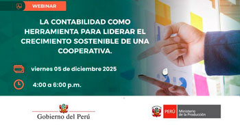  Webinar online La Contabilidad como Herramienta para Liderar el Crecimiento Sostenible de una cooperativa