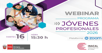  Webinar online "Programa Jóvenes Profesionales 2026" del INACAL