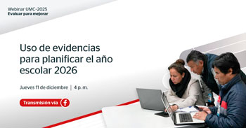  Webinar online "Uso de evidencias para planificar el año escolar 2026" de MINEDU