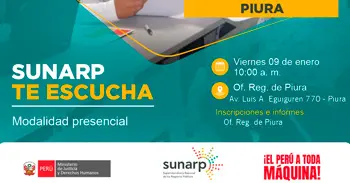  Capacitación presencial "Sunarp Te Escucha: servicios registrales" de la Sunarp