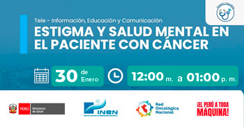  Capacitación online gratis sobre: "Estigma y salud mental en pacientes con cancer" del INEN