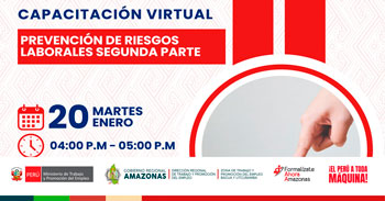  Capacitación online "Prevención de riesgos laborales" DRTPE Amazonas