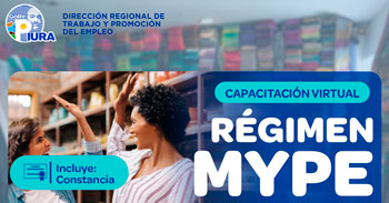  Capacitación online "Régimen mype" de la DRTPE Piura