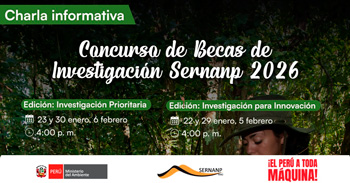  Charla online "Concurso de Becas de Investigación SERNANP 2026" 