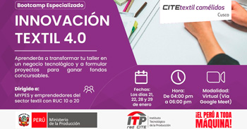   Charla online "Innovación textil 4.0." del CITEtextil Camélidos Cusco