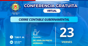  Conferencia online "Cierre Contable Gubernamental" del Colegio de Contadores Públicos de Junín