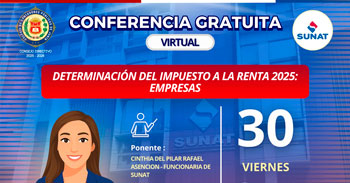  Conferencia online "Determinación del Impuesto a la Renta 2025: Empresas"  