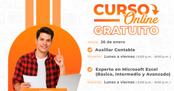  Curso online gratis "Auxiliar Contable y Experto en Microsoft Excel" de la Municipalidad de Magdalena del Mar