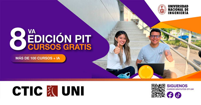  Cursos online gratis de la UNI para estudiantes y egresados de universidades e institutos de todo el país