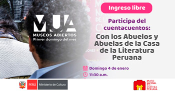  Evento presencial "Cuentacuentos: historias que nos abrazan" del Museo Nacional de la Cultura Peruana