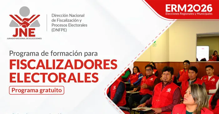  Programa gratuito de "Formación para Fiscalizadores Electorales" del JNE