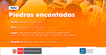 Taller presencial gratis "Piedras encantadas" de la BNP