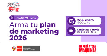  Taller virtual "Armar tu plan de marketing para este 2026" del Ministerio de la Producción