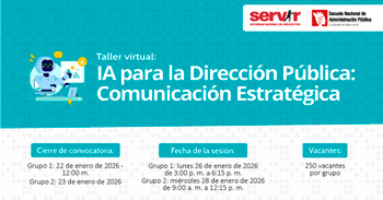  Taller online "IA para la Dirección Pública: Comunicación Estratégica" del SERVIR