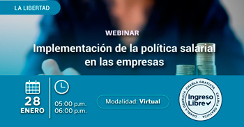  Webinar online gratis "Implementación de la política salarial en las empresas" de la SNI