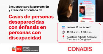  Capacitación presencial "Casos de personas desaparecidas con énfansis en personas con discapacidad"