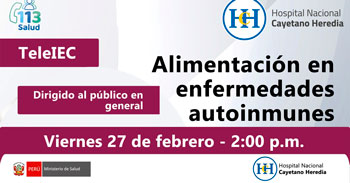  Capacitación online "Alimentación en enfermedades  autoinmunes" del Hospital Nacional Cayetano Heredia