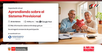 Capacitación online "Aprendiendo sobre el Sistema Previsional" del MTPE