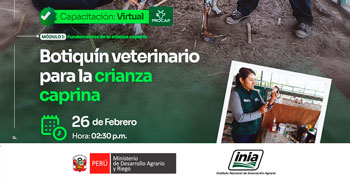  Capacitación online "Botiquín veterinario para la crianza caprina" del INIA