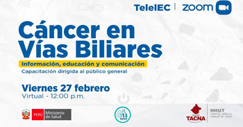  Capacitación online "Cáncer en Vias Biliares" del  Hospital Hipólito Unanue