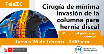  Capacitación online "Cirugía de mínima invasión de la columna para hernia discal"