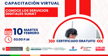 Capacitación online "Conoce los servicios digitales Sunat" DRTPE Amazonas