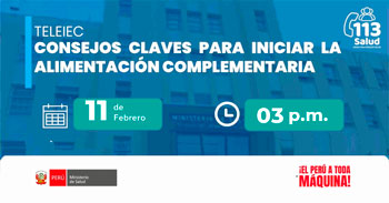  Capacitación online "Consejos claves para iniciar la alimentación complementaria" del MINSA