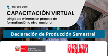  Capacitación online "Declaración de Producción Semestral" del MINEM