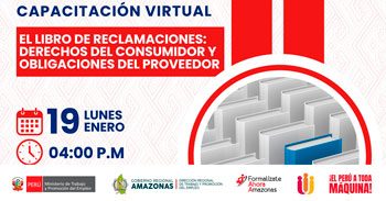  Capacitación online "Derechos del consumidor y obligaciones del proveedor" DRTPE Amazonas