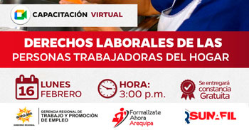  Capacitación online  "Derechos laborales de las personas trabajadoras del hogar" 