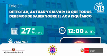  Capacitación online "Detectar, actuar y salvar: lo que todos debemos de saber sobre el ACV ISQUEMICO"