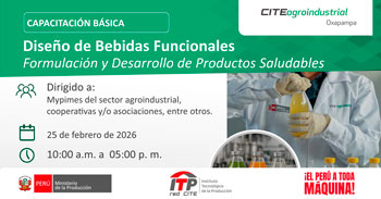  Capacitación online "Diseño de bebidas funcionales: formulación y desarrollo de productos saludables"  