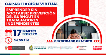  Capacitación online "Emprender sin agotarse: prevención del Burnout en trabajadores independientes"