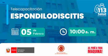  Capacitación online "Espondilodiscitis" del Instituto Nacional de Ciencias Neurológicas